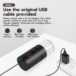 ⁦مطحنة قهوة كهربائية محمولة قابلة لإعادة الشحن USB C أسود. من TOSCANA U⁩ - الصورة ⁦8⁩