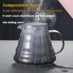 ⁦طقم قهوة V60 مع فلتر ومنقط مجموعة تقديم زجاجية فاميه مع منقط خشبي⁩ - الصورة ⁦4⁩