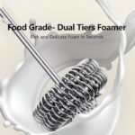 ⁦مضرب نسكافيه بالشحن Type-C ...Stainless Steel Foam Maker With 3 Speed Settings for Home Use⁩ - الصورة ⁦3⁩