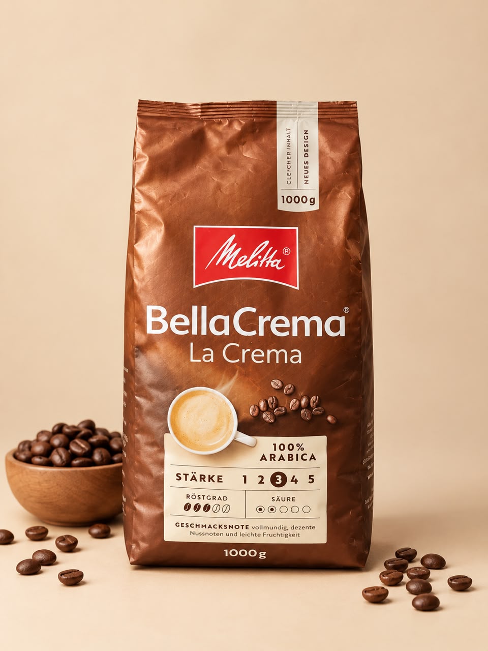 IMG-20260924-WA0025 Melitta BellaCrema LaCrema Bean Coffee 1KG - الصورة 1