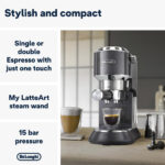 ⁦DeLonghi Dedica Arte EC885.GY - ماكينة تحضير الاسبريسو ديلونجي ديديكا ارت EC885⁩ - الصورة ⁦4⁩