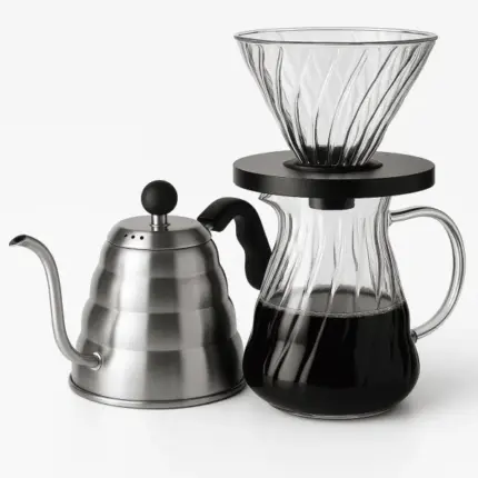 V60 set - مجموعة التقطير الاحترافية (كاتل - سيرفر - قمع )