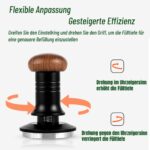 ⁦مكبس قهوة فاخر بمقبض خشبي | Premium Coffee Tamper with Wooden Handle 58 mm⁩ - الصورة ⁦2⁩