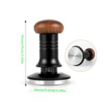 ⁦مكبس قهوة فاخر بمقبض خشبي | Premium Coffee Tamper with Wooden Handle 58 mm⁩ - الصورة ⁦3⁩