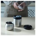 ⁦Vacuum coffee canister 250g - كانستر حافظة بن استيل 400 ملي⁩ - الصورة ⁦2⁩